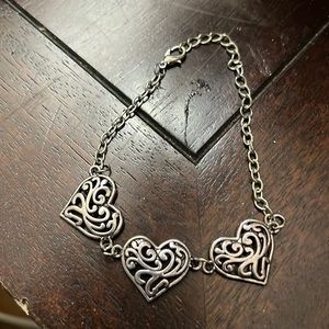 Silver heart bracelet